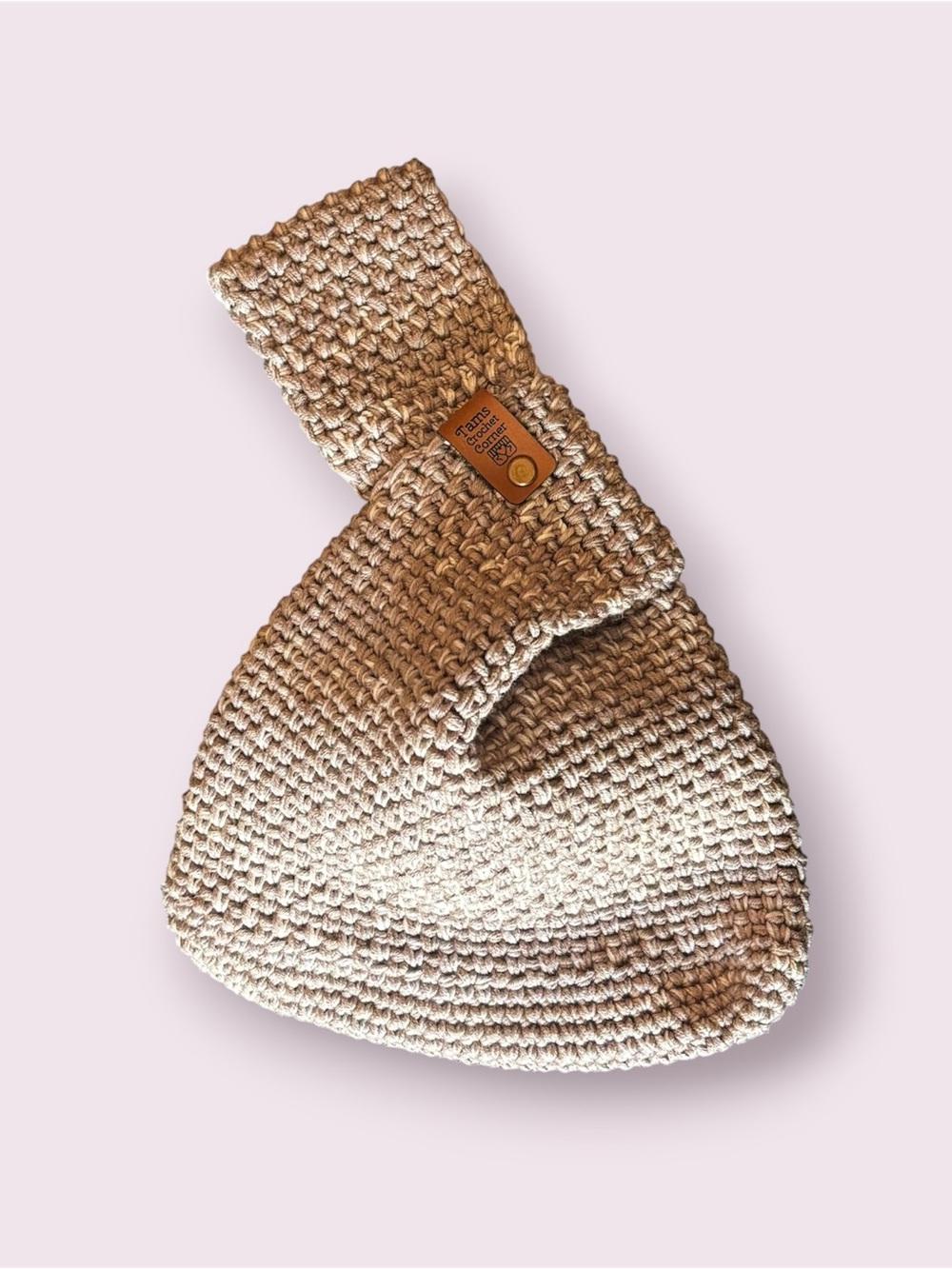 Brown Crochet Japanese Knot Wristlet